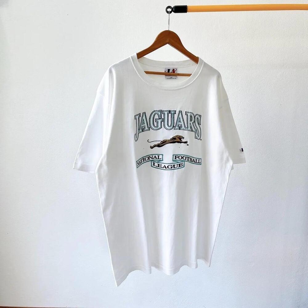 1990S Logo Athletic Jacksonville Jaguars Nfl Print T-Shirt